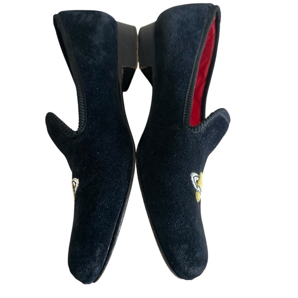 Shipton & Heneage Velvet Smoking Slippers Saturn Embroidered UK 6 main image 10